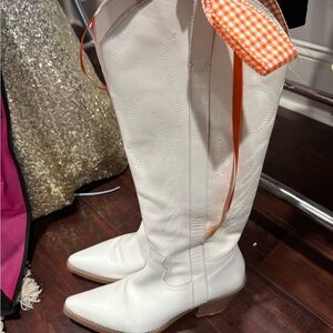 White cowboy boots